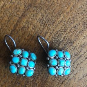 Zuni sterling turquoise earrings